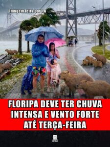 FLORIPA DEVE TER CHUVA INTENSA E VENTO FORTE ATÉ TERÇA-FEIRA