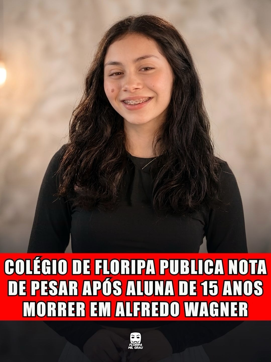 COLÉGIO DE FLORIPA PUBLICA NOTA DE PESAR APÓS ALUNA DE 15 ANOS MORRER EM ALFREDO WAGNER
