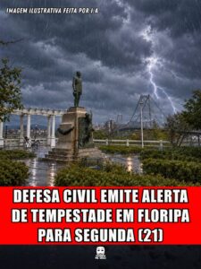 DEFESA CIVIL EMITE ALERTA DE TEMPESTADE EM FLORIPA PARA SEGUNDA (21)