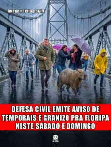 DEFESA CIVIL EMITE AVISO DE TEMPORAIS E GRANIZO PRA FLORIPA NESTE SÁBADO E DOMINGO