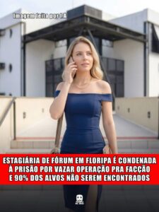 ESTAGIÁRIA DE FÓRUM EM FLORIPA É CONDENADA À PRISÃO POR VAZAR OPERAÇÃO PRA FACÇÃO E 90% DOS ALVOS NÃO SEREM ENCONTRADOS