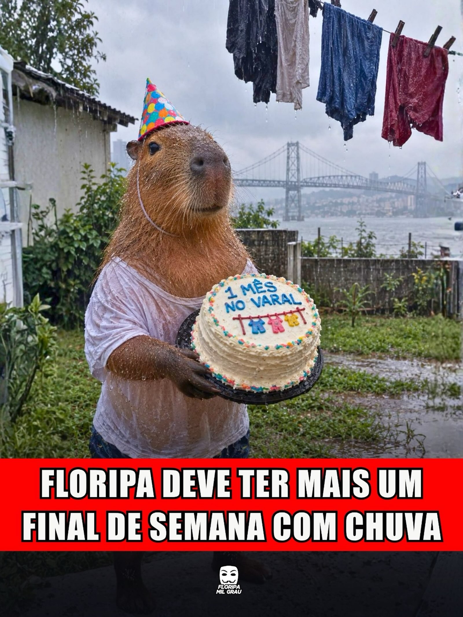 FLORIPA DEVE TER MAIS UM FINAL DE SEMANA COM CHUVA