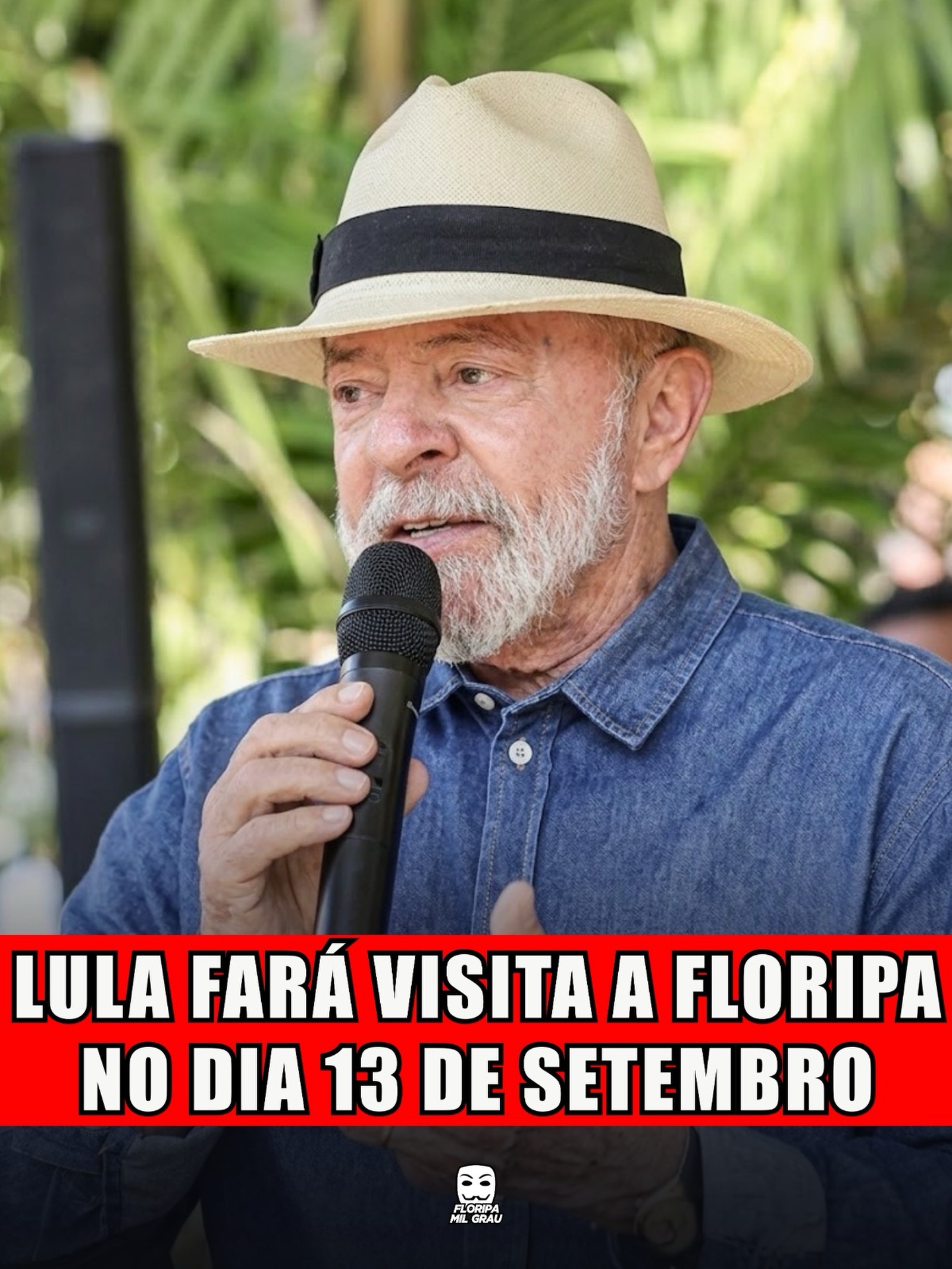 LULA FARÁ VISITA A FLORIPA NO DIA 13 DE SETEMBRO