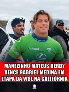 MANEZINHO MATEUS HERDY VENCE GABRIEL MEDINA EM ETAPA DA WSL NA CALIFÓRNIA