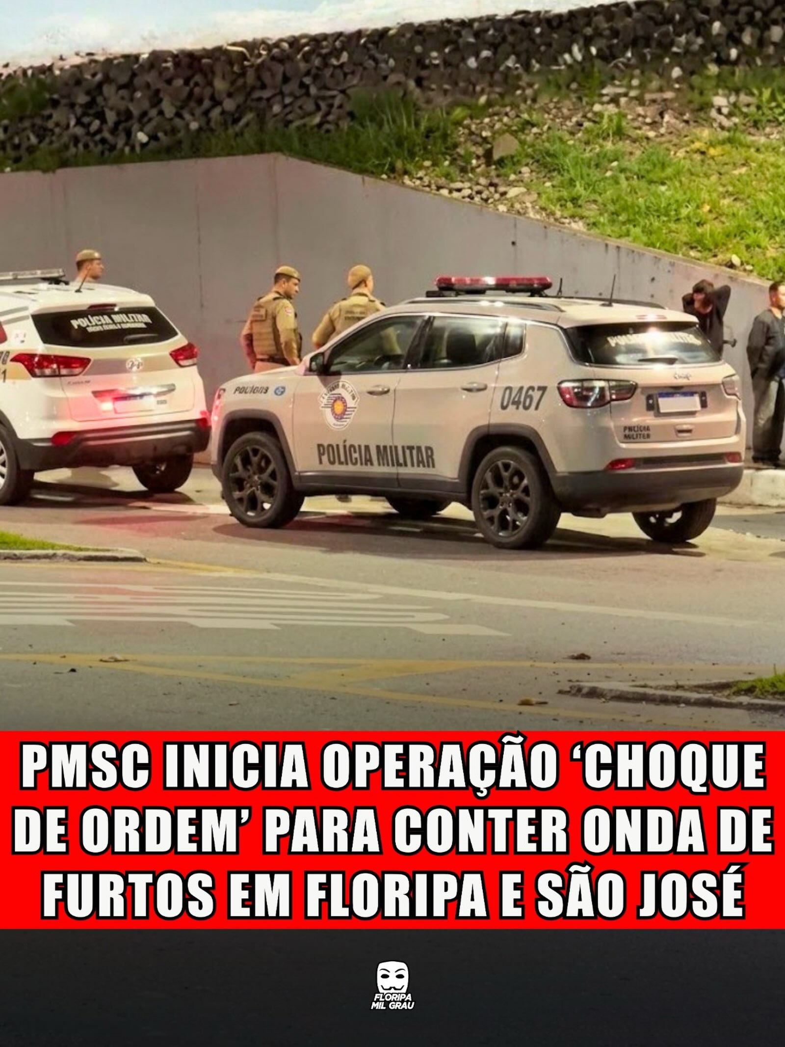 PMSC INICIA OPERAÇÃO 'CHOQUE DE ORDEM' PARA CONTER ONDA DE FURTOS EM FLORIPA E SÃO JOSÉ