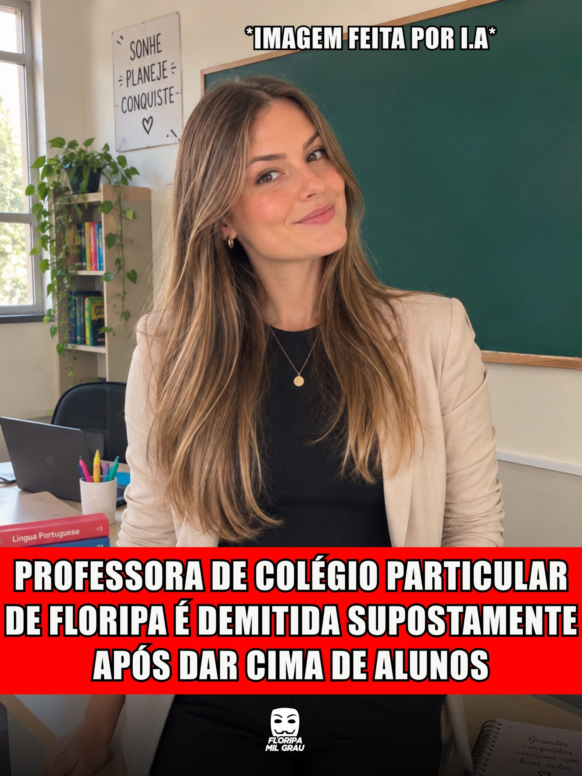 PROFESSORA DE COLÉGIO PARTICULAR DE FLORIPA É DEMITIDA SUPOSTAMENTE APÓS DAR EM CIMA DE ALUNOS