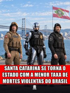 SANTA CATARINA SE TORNA O ESTADO COM A MENOR TAXA DE MORTES VIOLENTAS DO BRASIL