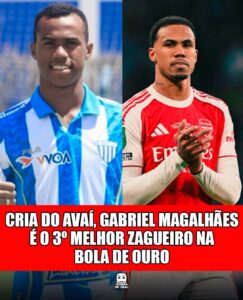 CRIA DO AVAÍ, GABRIEL MAGALHÃES É O 3º MELHOR ZAGUEIRO NA BOLA DE OURO