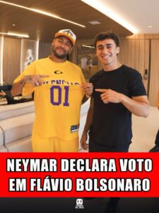 NEYMAR DECLARA VOTO EM FLÁVIO BOLSONARO