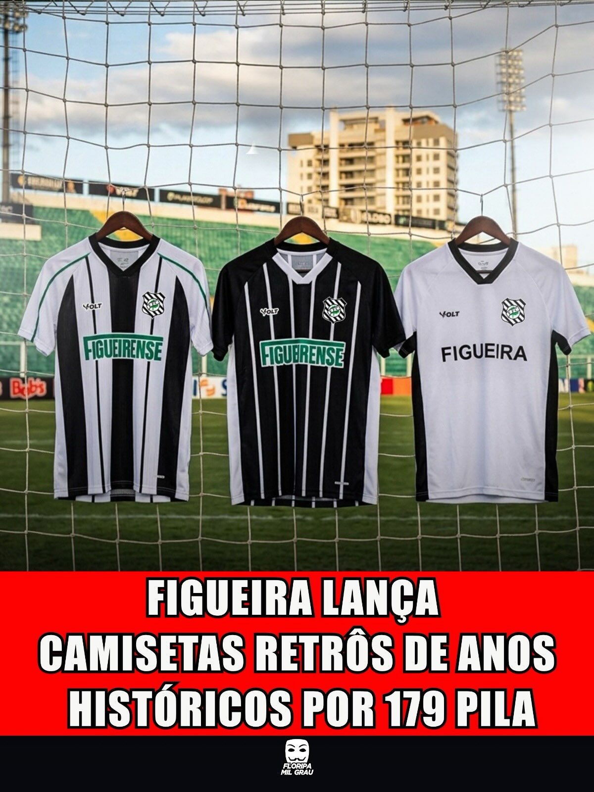 FIGUEIRA LANÇA CAMISETAS RETRÔS DE ANOS HISTÓRICOS POR 179 PILA