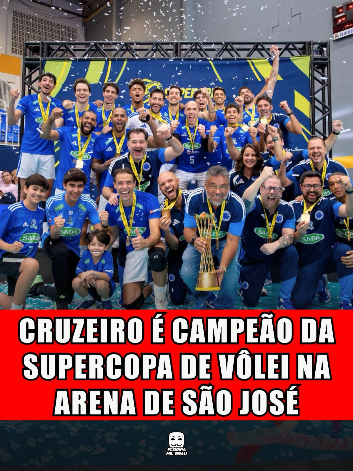 CRUZEIRO É CAMPEÃO DA SUPERCOPA DE VÔLEI NA ARENA DE SÃO JOSÉ