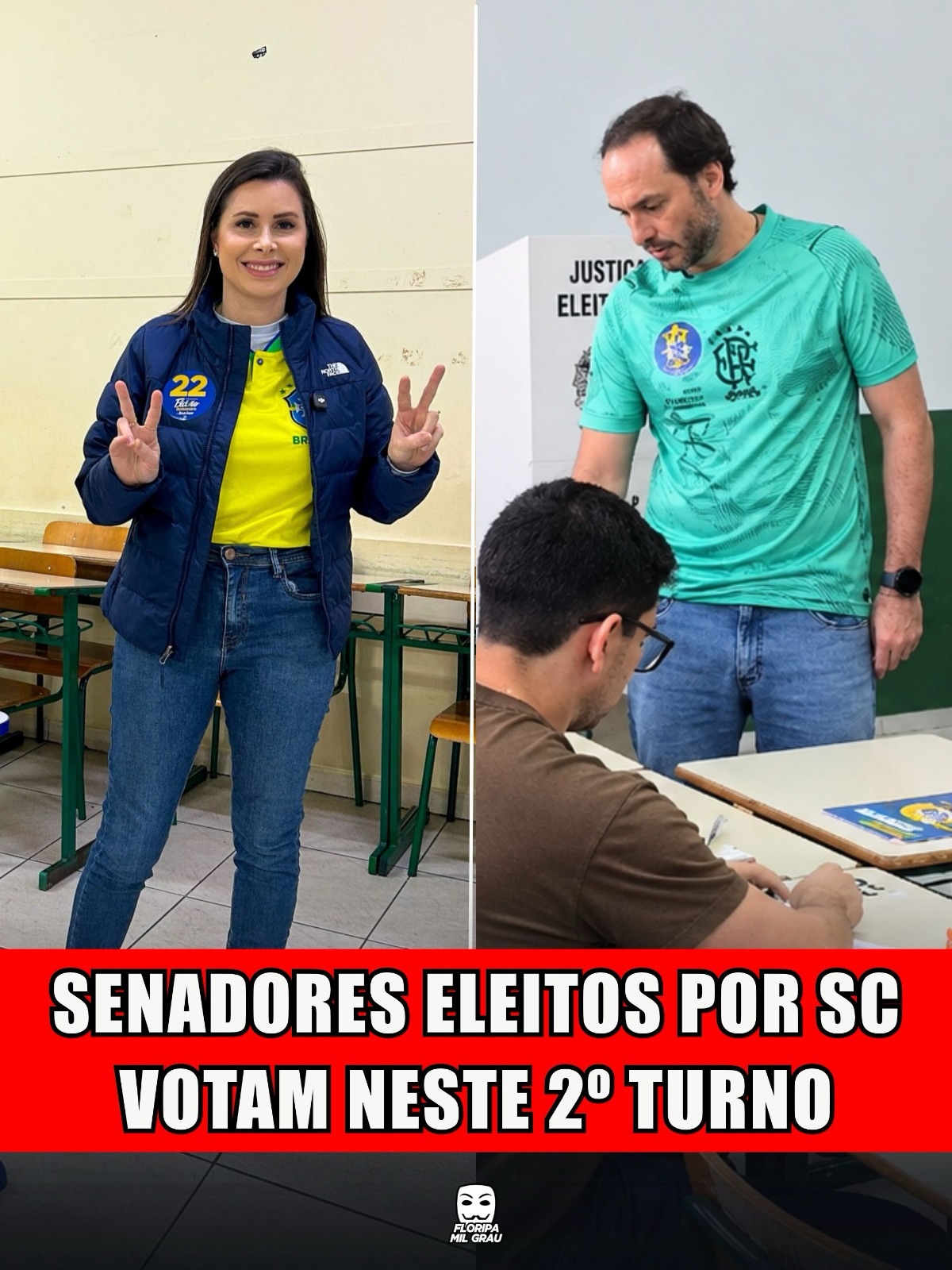 SENADORES ELEITOS POR SC VOTAM NESTE 2º TURNO