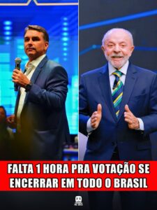 FALTA 1 HORA PRA VOTAÇÃO SE ENCERRAR EM TODO O BRASIL
