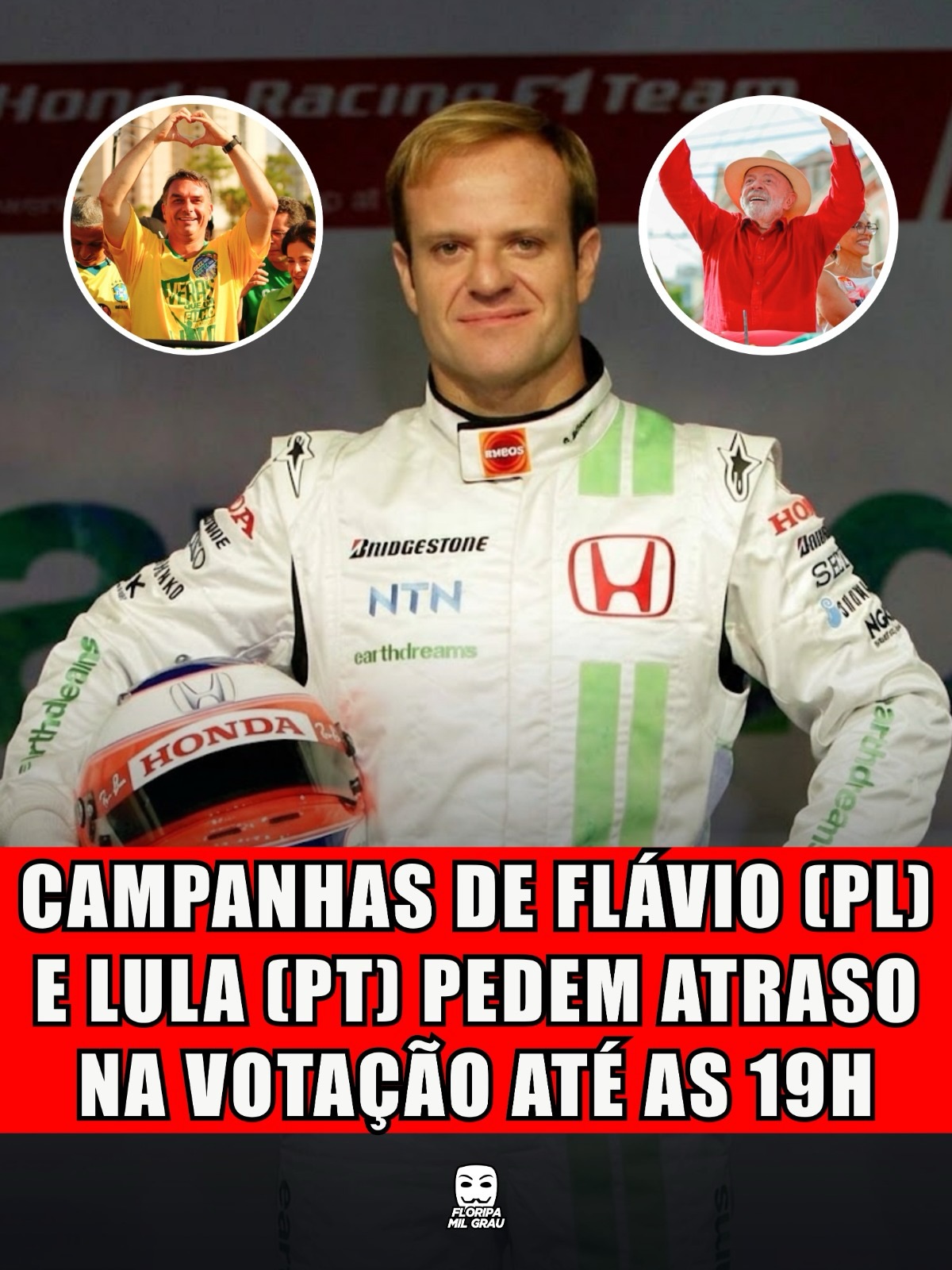 CAMPANHAS DE FLÁVIO (PL) E LULA (PT) PEDEM ATRASO NA VOTAÇÃO ATÉ AS 19H
