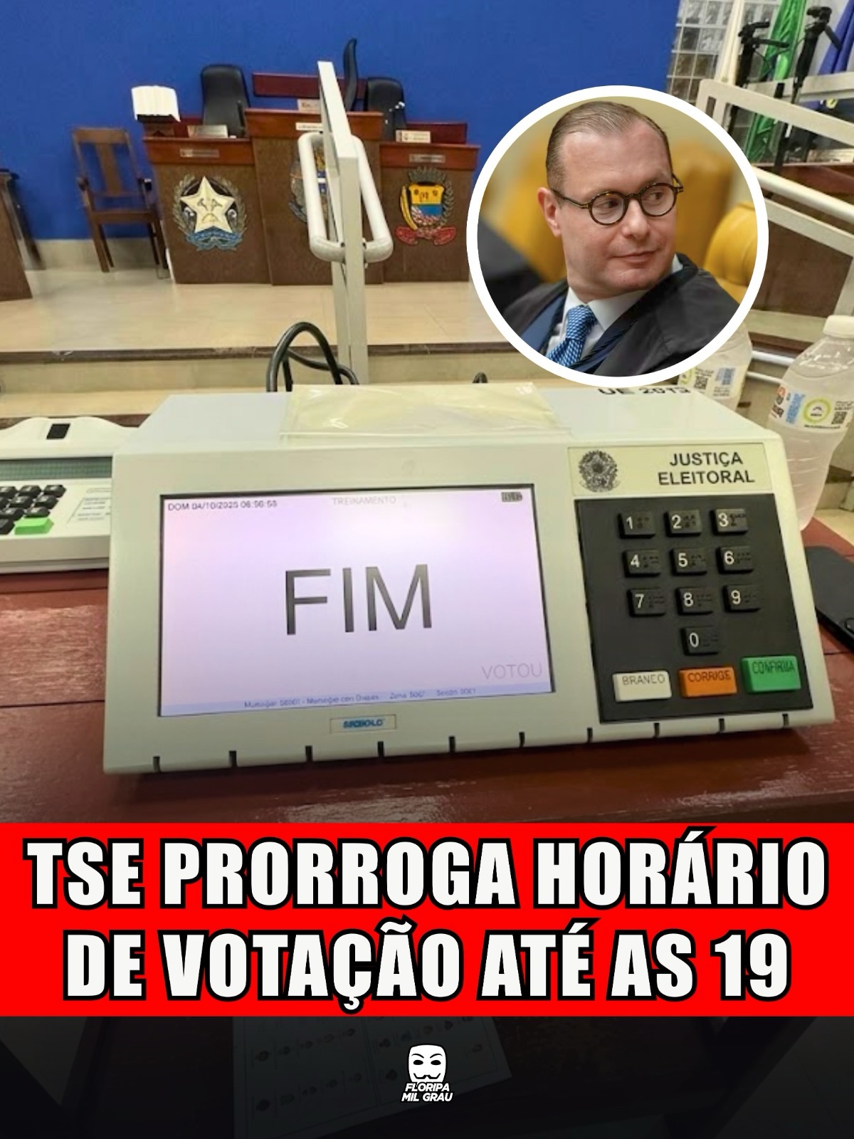 TSE PRORROGA HORÁRIO DE VOTAÇÃO ATÉ AS 19