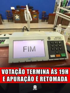 VOTAÇÃO TERMINA ÀS 19H E APURAÇÃO É RETOMADA