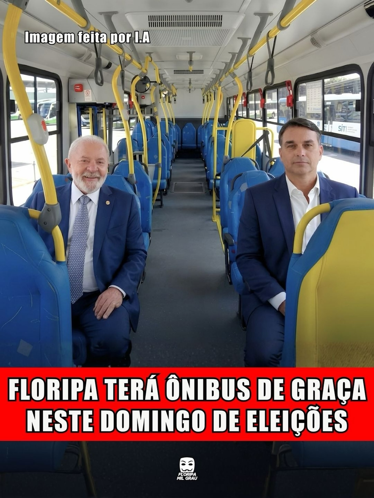 FLORIPA TERÁ ÔNIBUS DE GRAÇA NESTE DOMINGO DE ELEIÇÕES