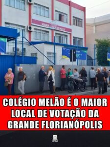 COLÉGIO MELÃO É O MAIOR LOCAL DE VOTAÇÃO DA GRANDE FLORIANÓPOLIS