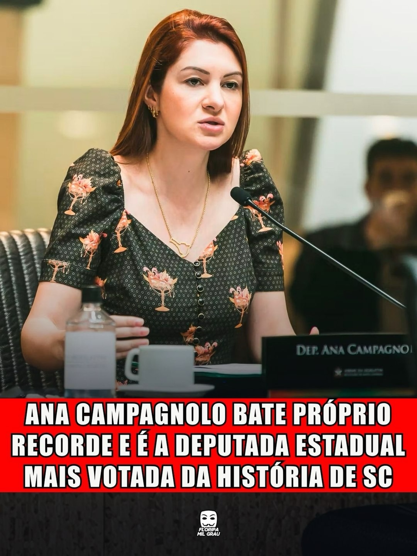 ANA CAMPAGNOLO BATE PRÓPRIO RECORDE E É A DEPUTADA ESTADUAL MAIS VOTADA DA HISTÓRIA DE SC