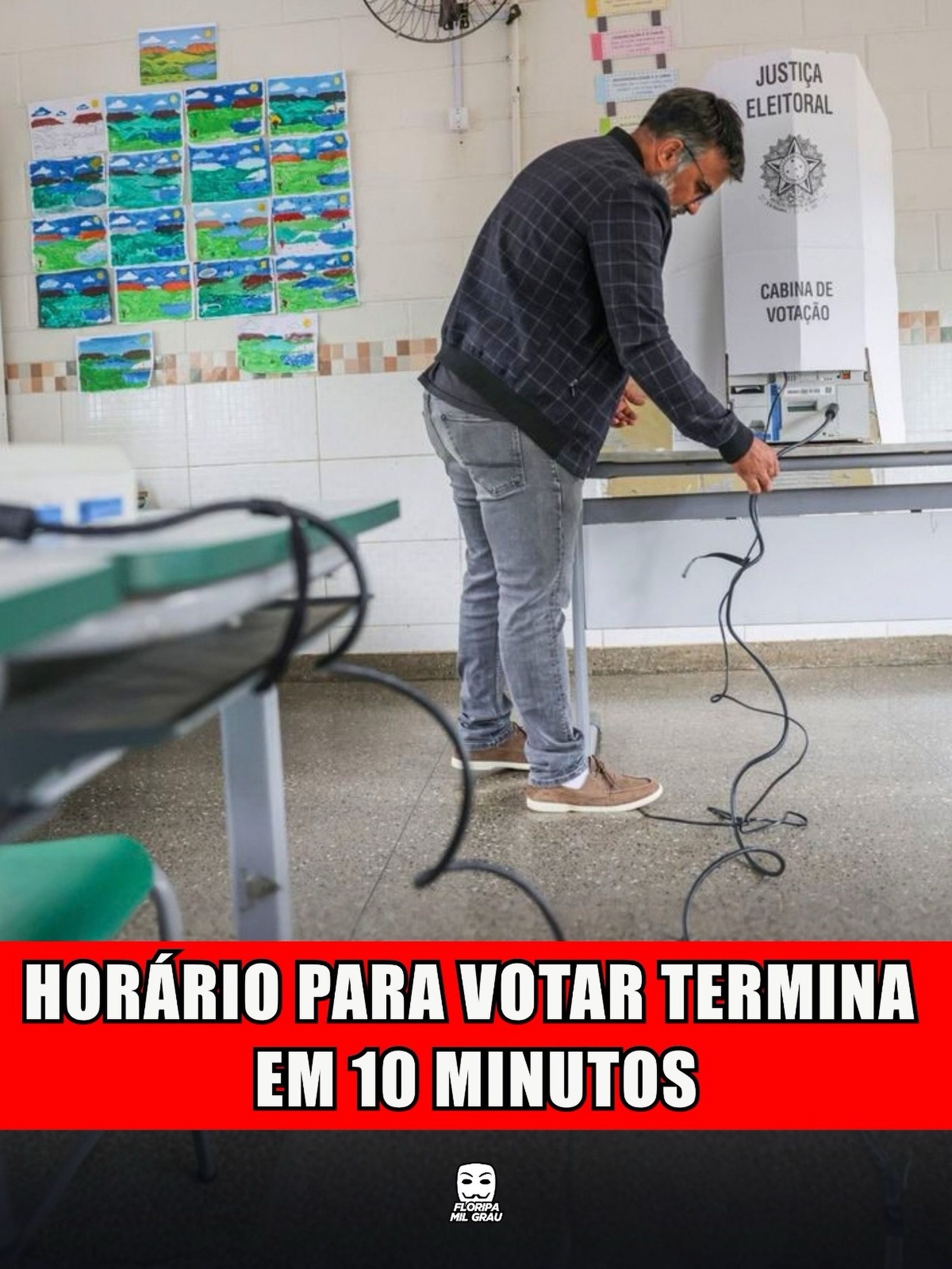 HORÁRIO PARA VOTAR TERMINA EM 10 MINUTOS