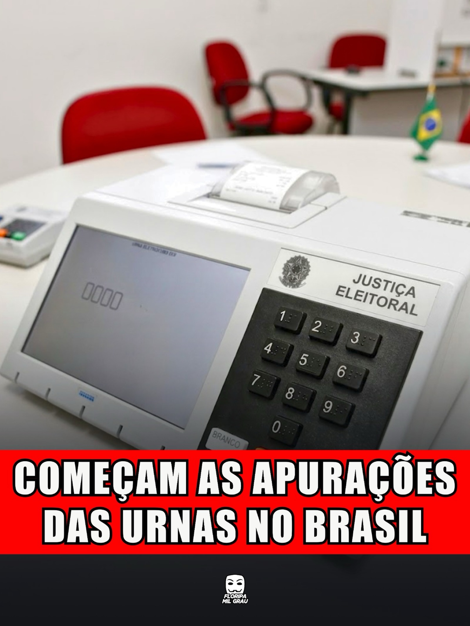 COMEÇAM AS APURAÇÕES DAS URNAS NO BRASIL