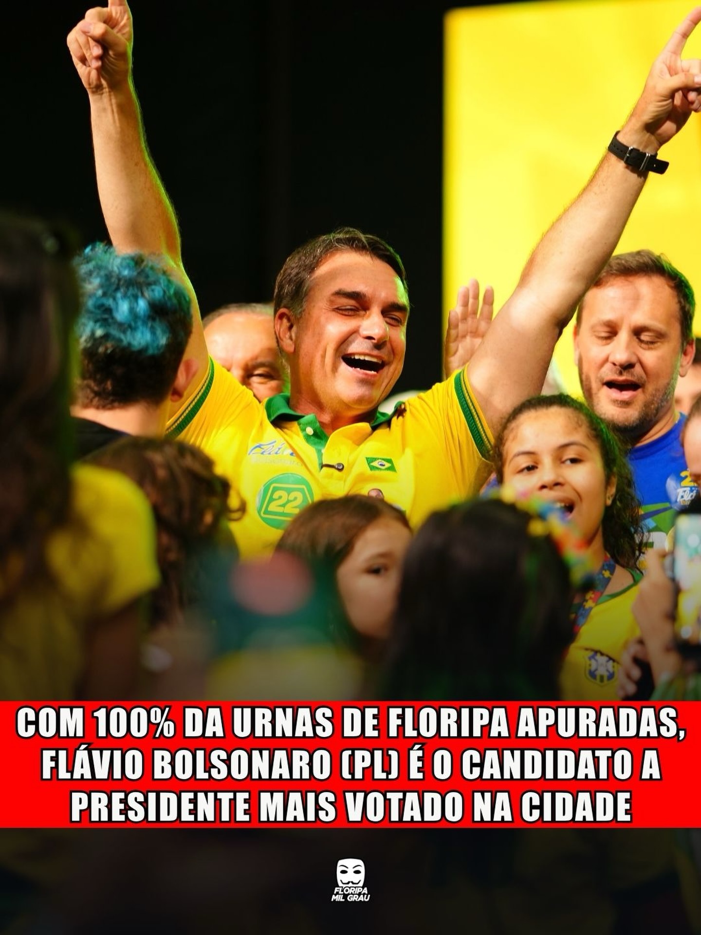 COM 100% DA URNAS DE FLORIPA APURADAS, FLÁVIO BOLSONARO (PL) É O CANDIDATO A PRESIDENTE MAIS VOTADO NA CIDADE