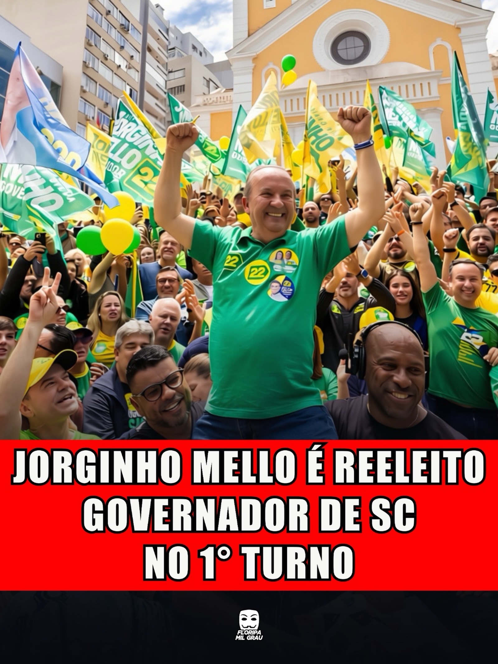 JORGINHO MELLO É REELEITO GOVERNADOR DE SC NO 1° TURNO