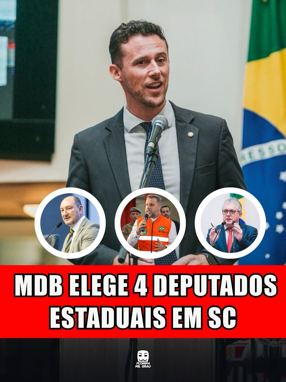 MDB ELEGE 4 DEPUTADOS ESTADUAIS EM SC
