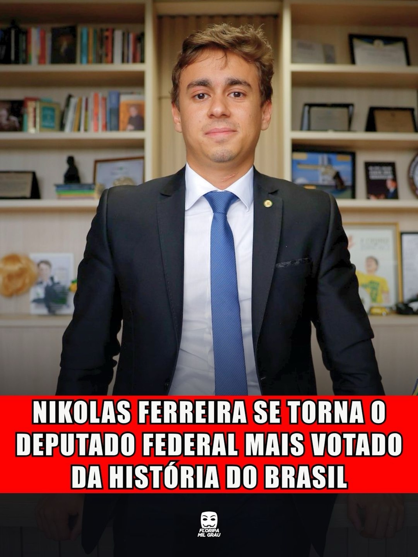NIKOLAS FERREIRA SE TORNA O DEPUTADO FEDERAL MAIS VOTADO DA HISTÓRIA DO BRASIL