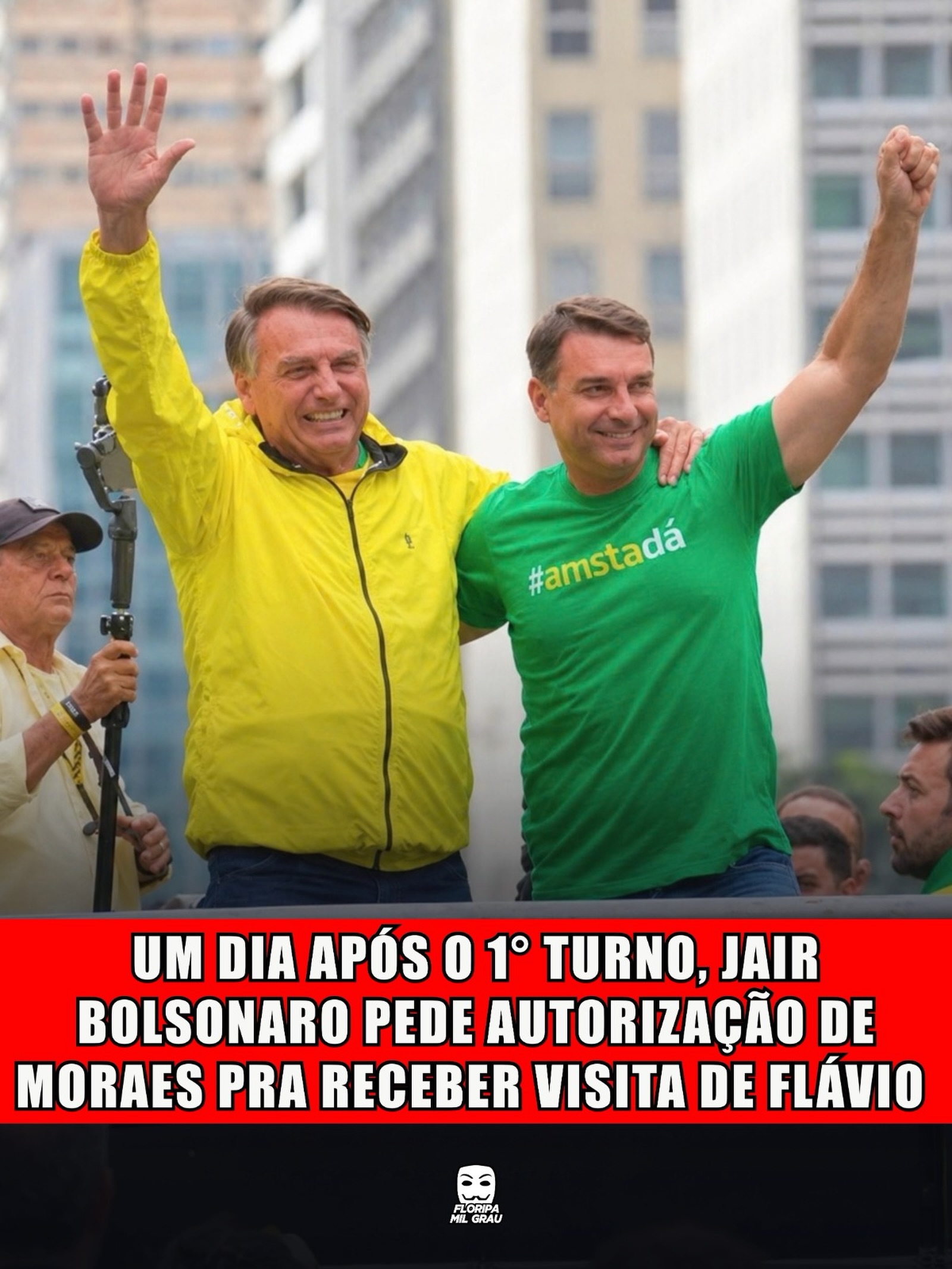 UM DIA APÓS O 1º TURNO, JAIR BOLSONARO PEDE AUTORIZAÇÃO DE MORAES PRA RECEBER VISITA DE FLÁVIO