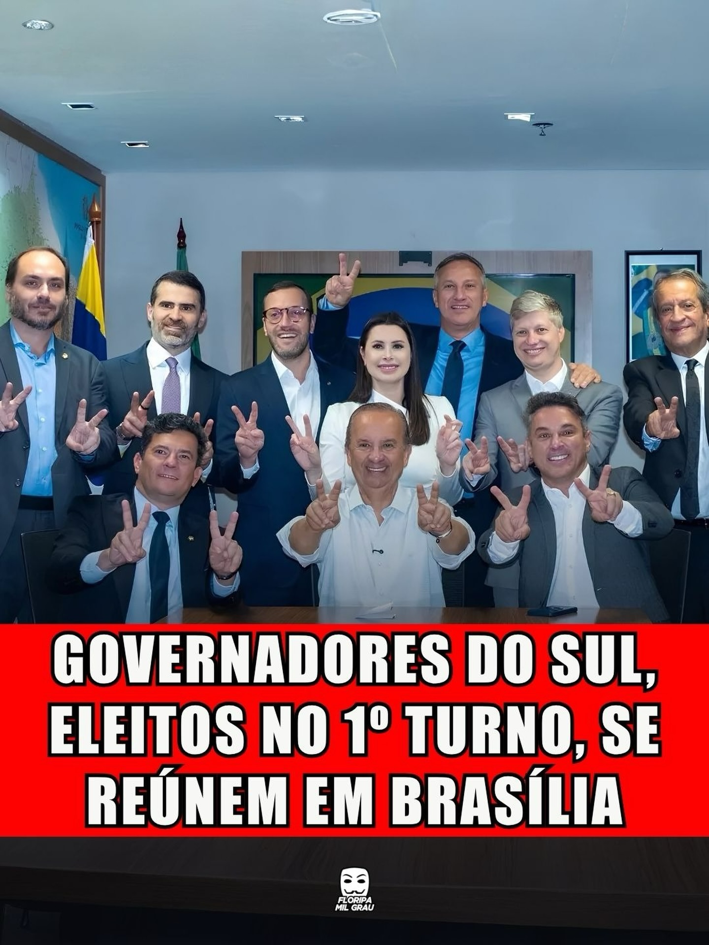 GOVERNADORES DO SUL, ELEITOS NO 1º TURNO, SE REÚNEM EM BRASÍLIA