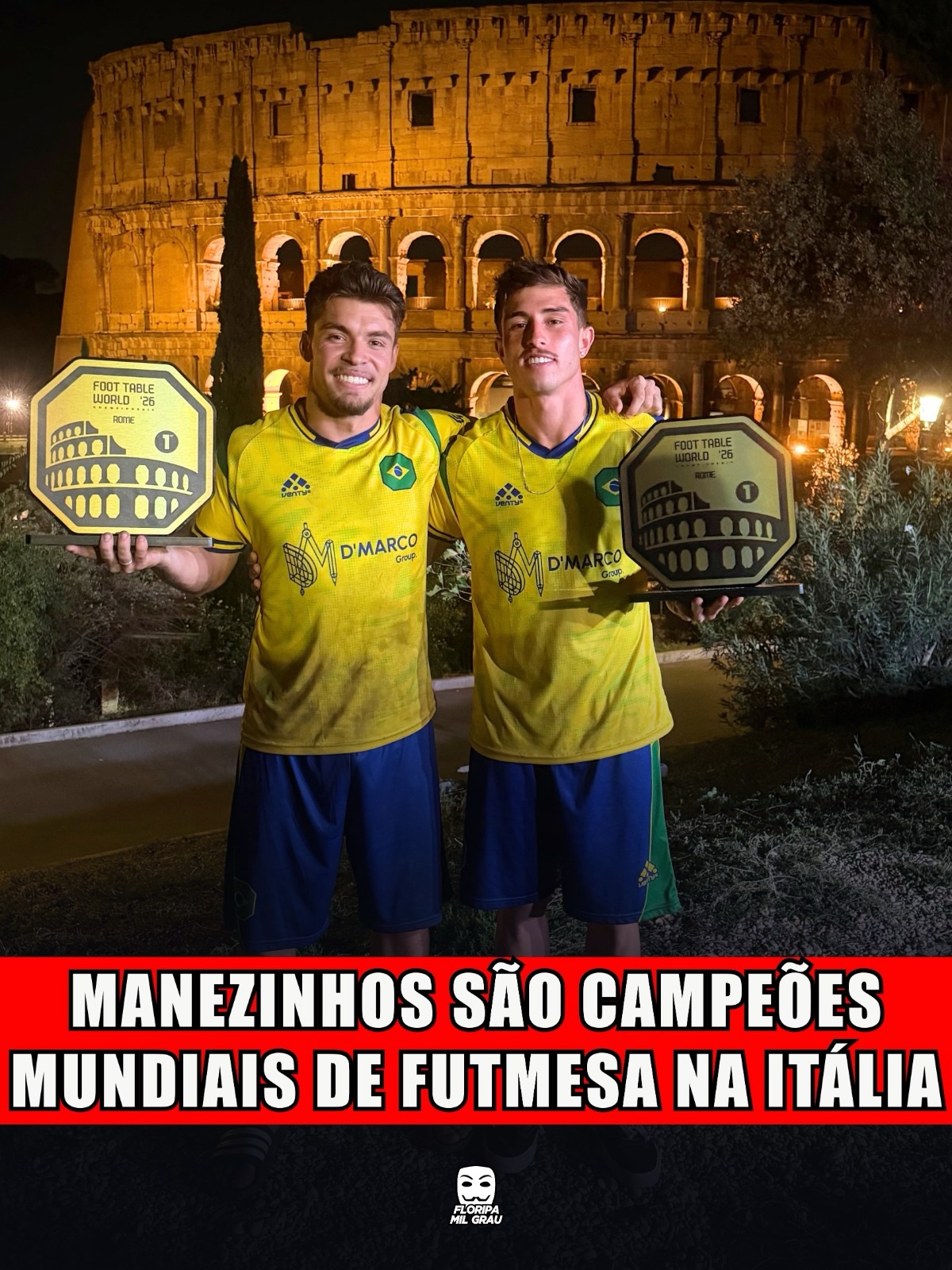 MANEZINHOS SÃO CAMPEÕES MUNDIAIS DE FUTMESA NA ITÁLIA