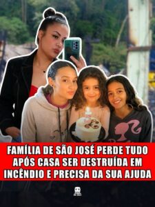 FAMÍLIA DE SÃO JOSÉ PERDE TUDO APÓS CASA SER DESTRUÍDA EM INCÊNDIO E PRECISA DA SUA AJUDA