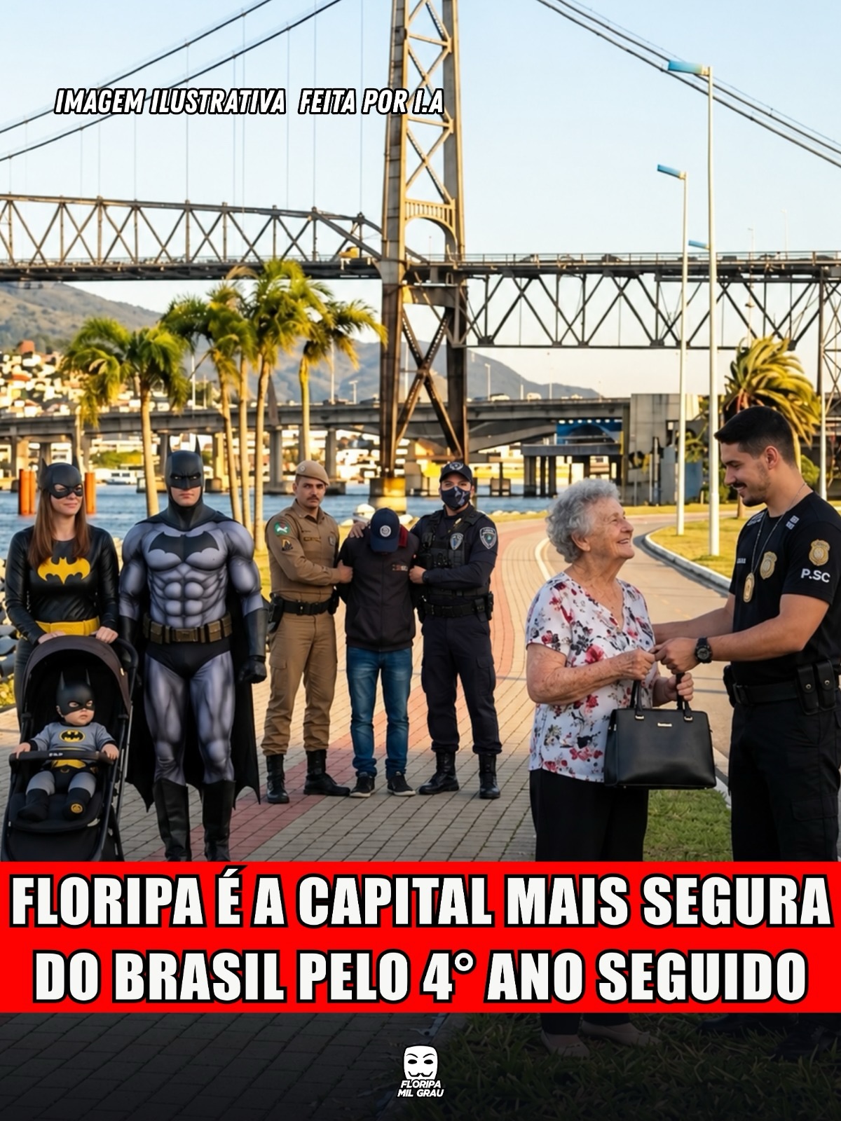 FLORIPA É A CAPITAL MAIS SEGURA DO BRASIL PELO 4º ANO SEGUIDO
