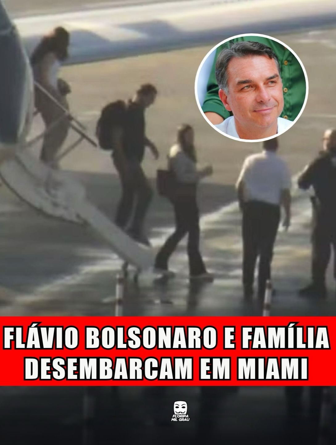 FLÁVIO BOLSONARO E FAMÍLIA DESEMBARCAM EM MIAMI