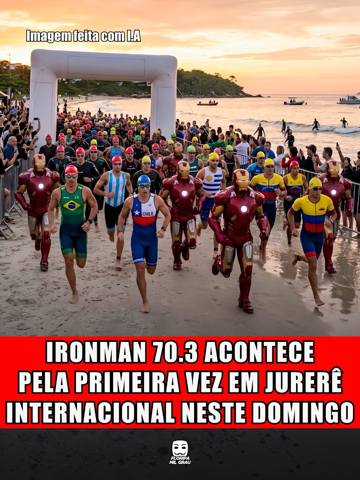 IRONMAN 70.3 ACONTECE PELA PRIMEIRA VEZ EM JURERÊ INTERNACIONAL NESTE DOMINGO