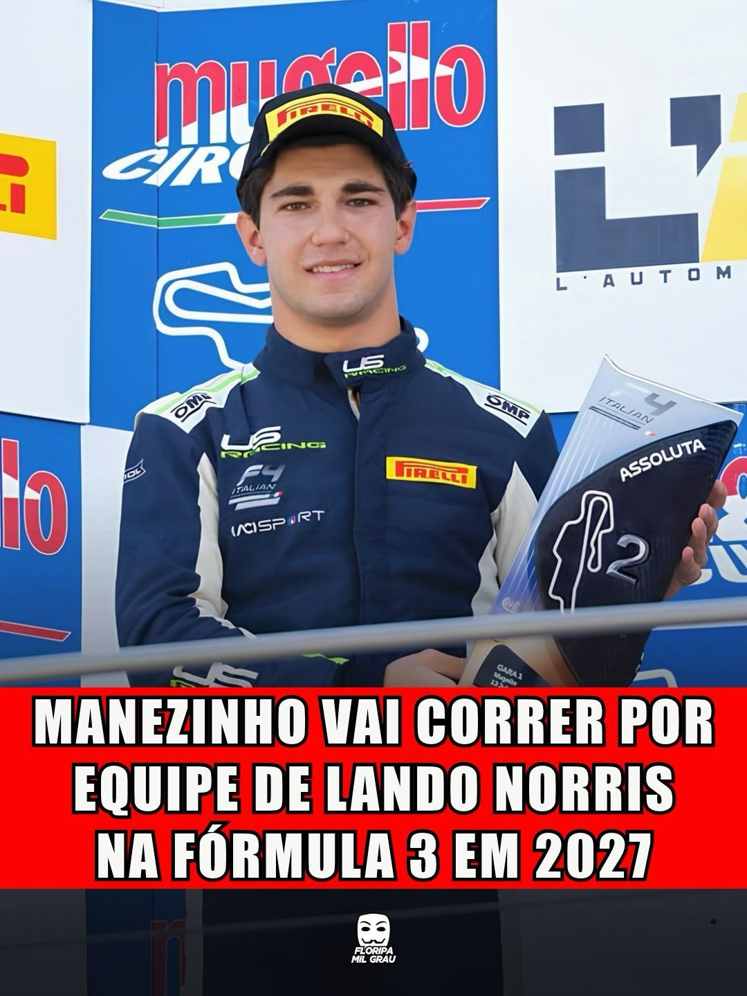 MANEZINHO VAI CORRER POR EQUIPE DE LANDO NORRIS NA FÓRMULA 3 EM 2027